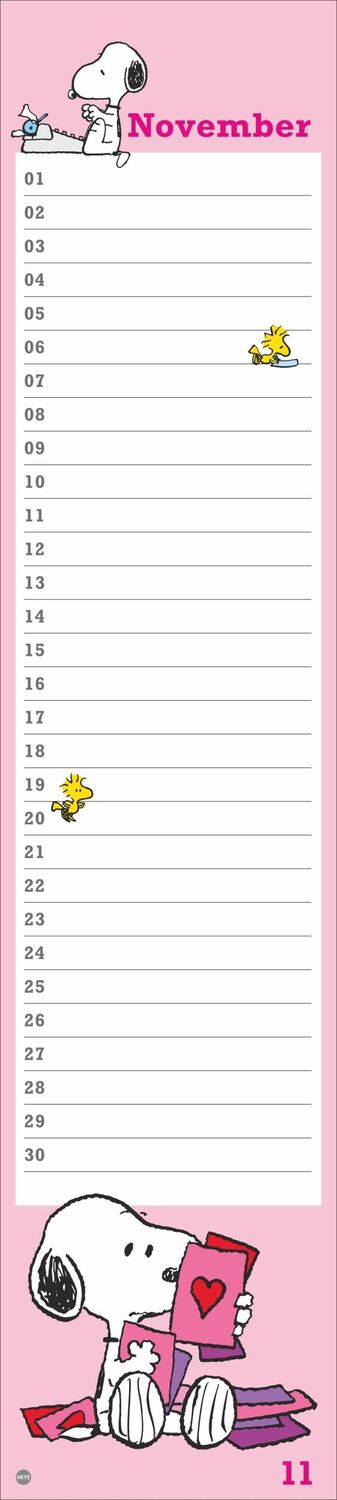 Bild: 9783756408924 | Peanuts Geburtstagskalender Langplaner | Kalender | Spiralbindung