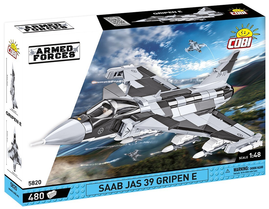 Cover: 5902251058203 | COBI Armed Forces 5820 - Saab JAS 39 Gripen E, 480 Klemmbausteine,...