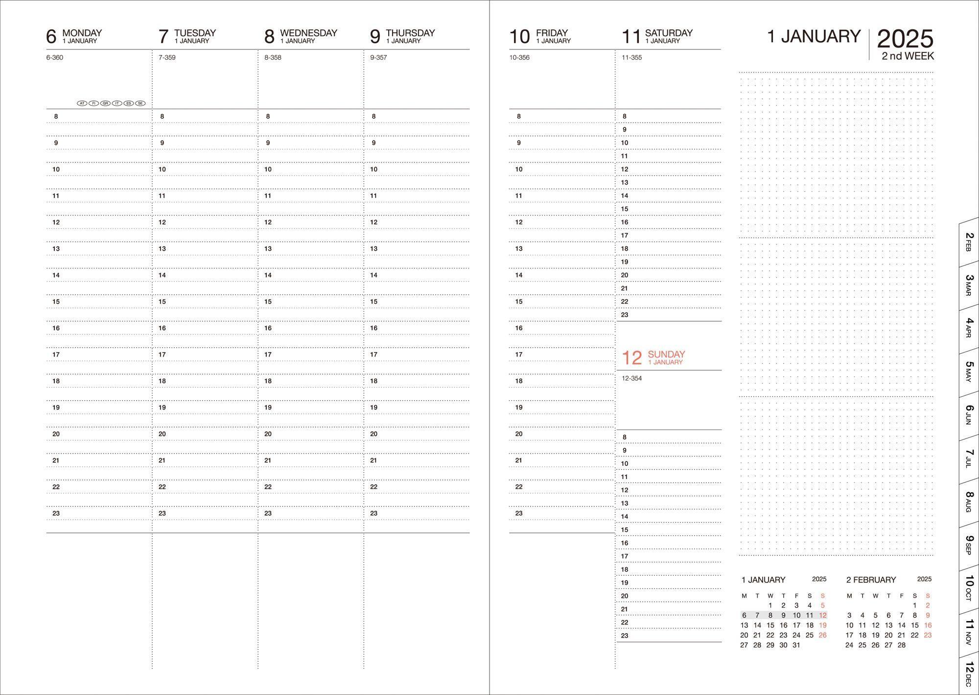 Bild: 4550045127911 | MARK'S 2024/2025 Taschenkalender A5 vertikal, Flower Pattern // Navy