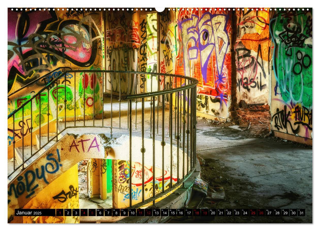 Bild: 9783435309924 | Lost Places Graffiti (Wandkalender 2025 DIN A2 quer), CALVENDO...