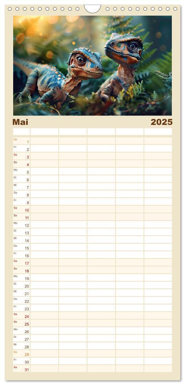 Bild: 9783457190548 | Familienplaner 2025 - Dino-Babys mit 5 Spalten (Wandkalender, 21 x...