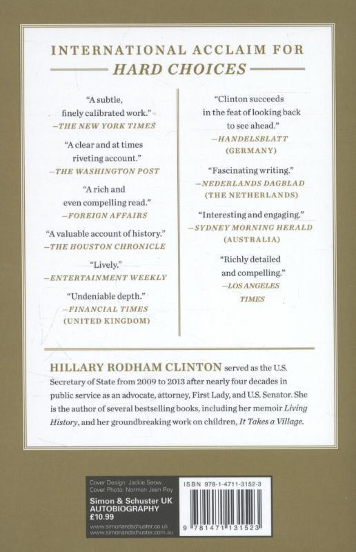 Rückseite: 9781471131523 | Hard Choices | A Memoir | Hillary Rodham Clinton | Taschenbuch | 2015