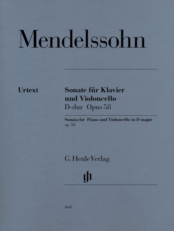 Cover: 9790201806686 | Mendelssohn Bartholdy, Felix - Violoncellosonate D-dur op. 58 | Buch