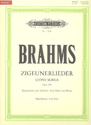 Cover: 9790014109547 | 8 Zigeunerlieder | Johannes Brahms | Buch | Edition Peters