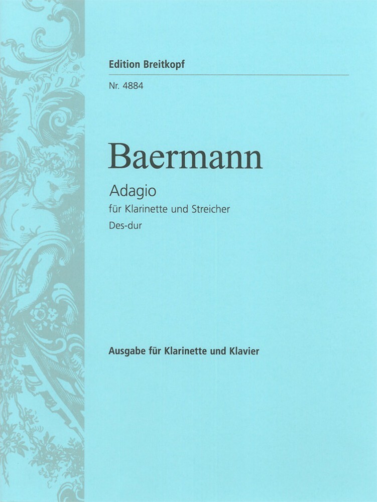 Cover: 9790004163245 | Adagio Des-dur / in Db major (ascr. Wagner) | HEINRICH J BAERMANN