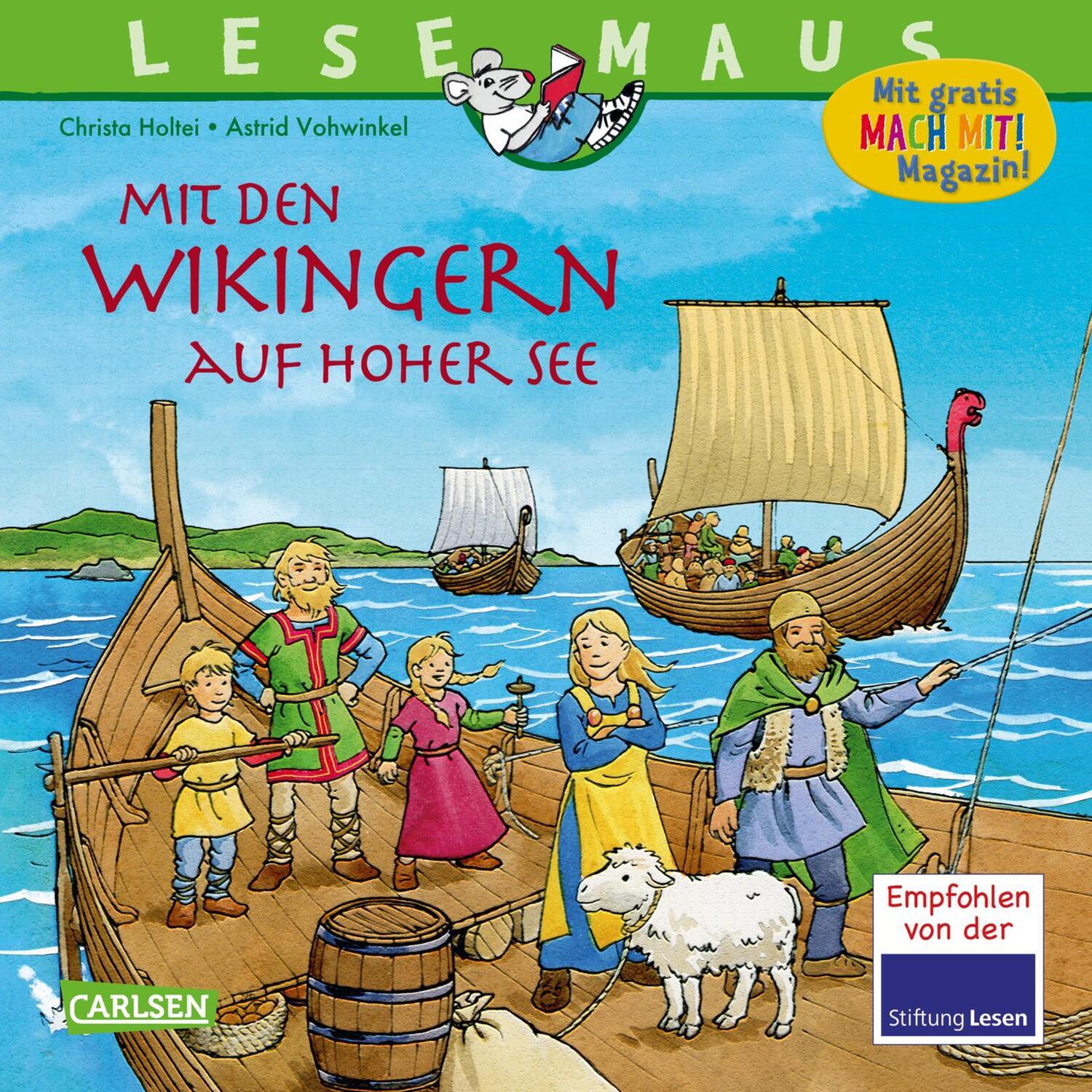 Cover: 9783551080486 | LESEMAUS 148: Mit den Wikingern auf hoher See | Christa Holtei | Buch