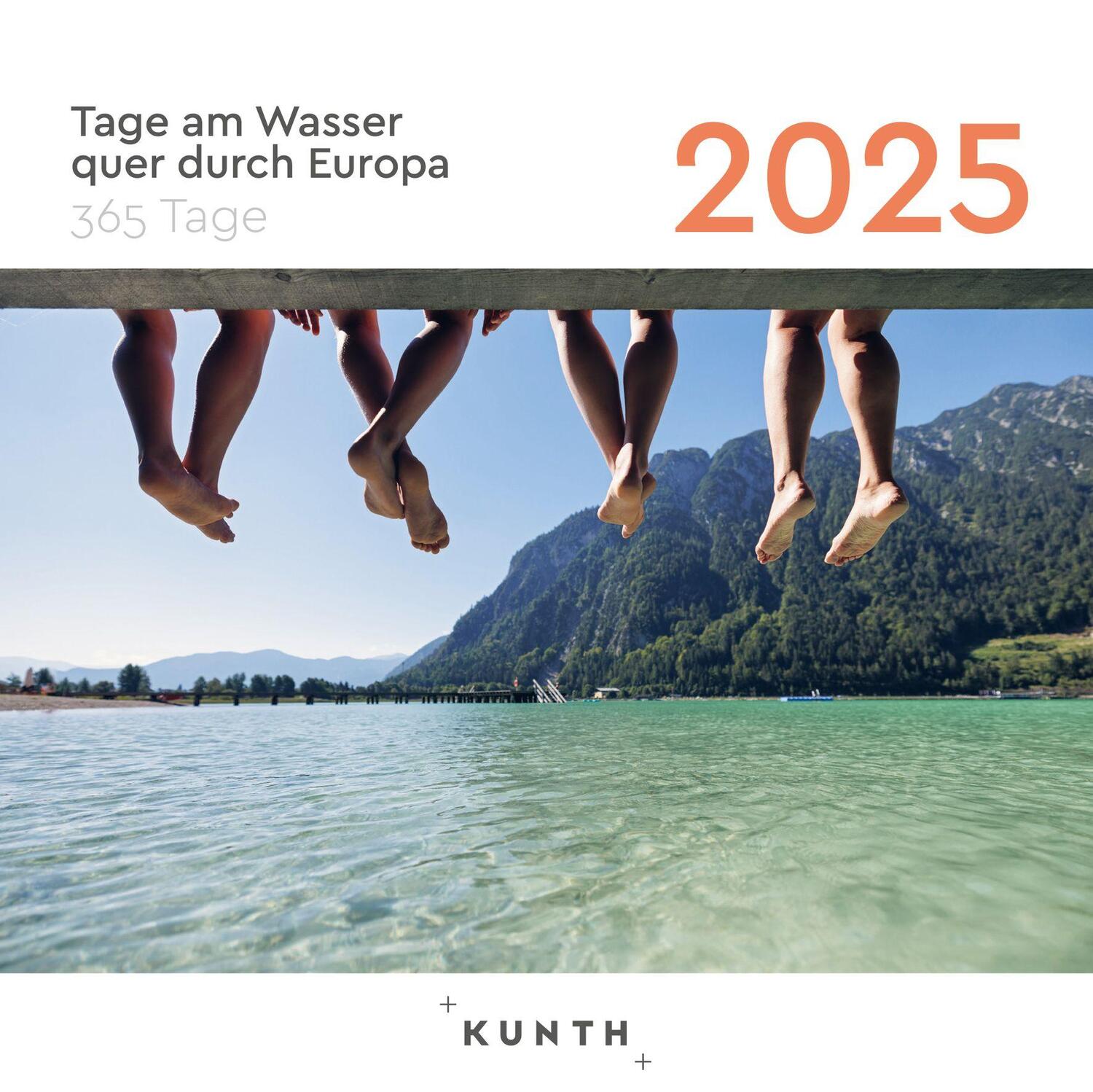 Cover: 9783965913868 | Tage am Wasser quer durch Europa - KUNTH 365-Tage-Abreißkalender 2025