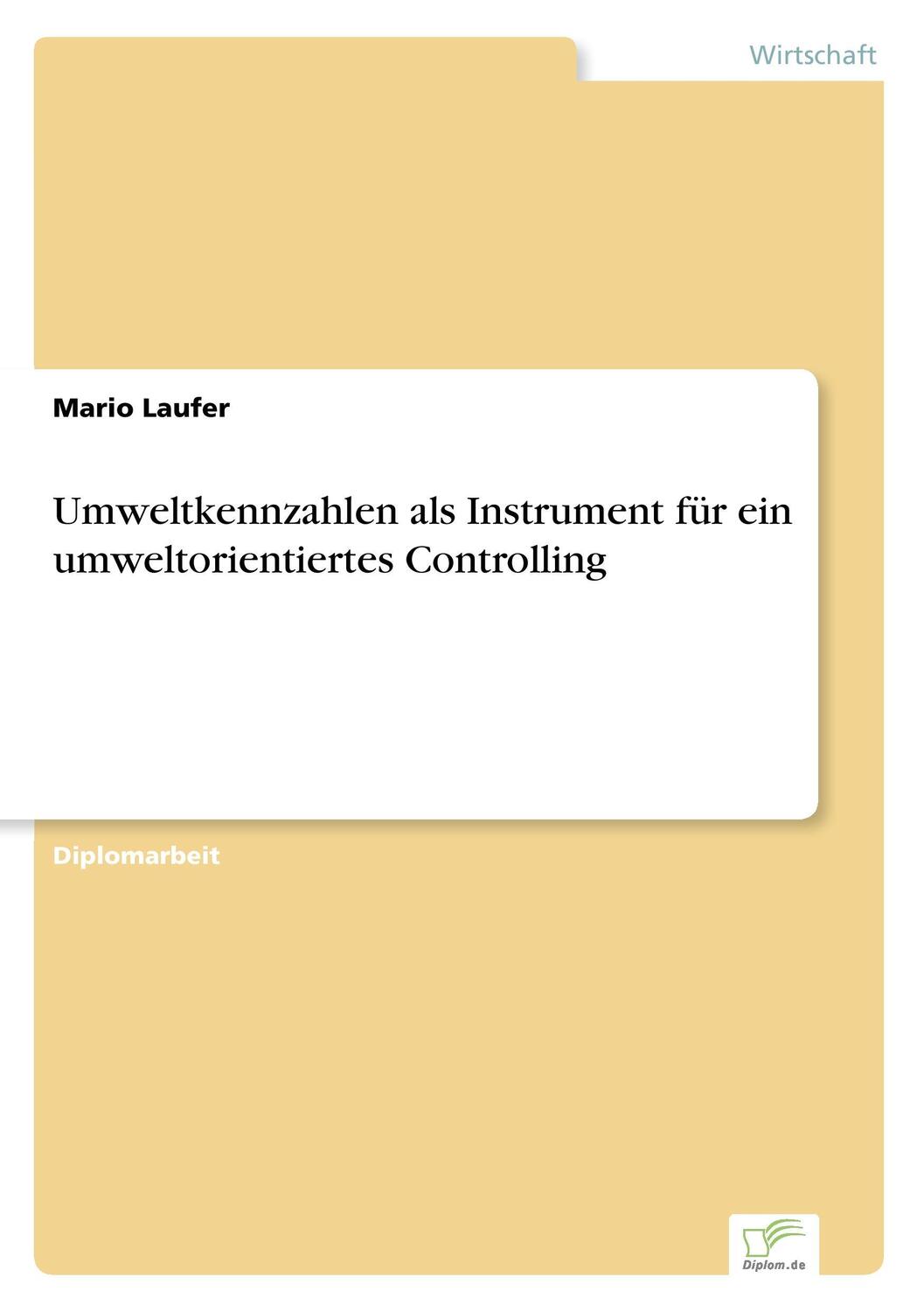 Cover: 9783838606736 | Umweltkennzahlen als Instrument für ein umweltorientiertes Controlling