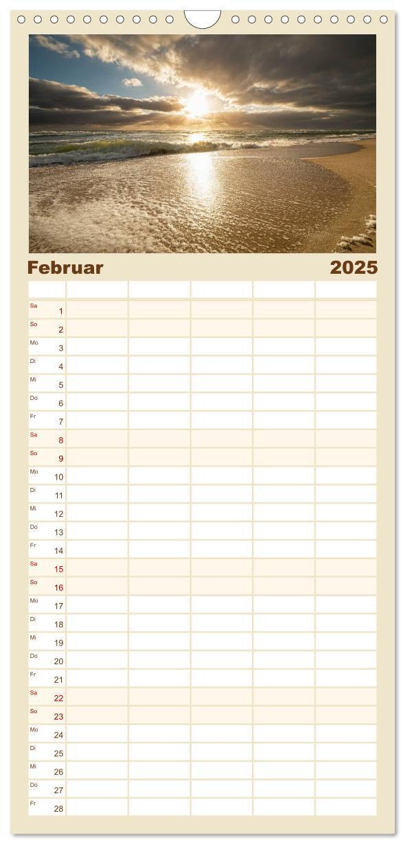 Bild: 9783457112953 | Familienplaner 2025 - Sehnsucht Sylt mit 5 Spalten (Wandkalender,...