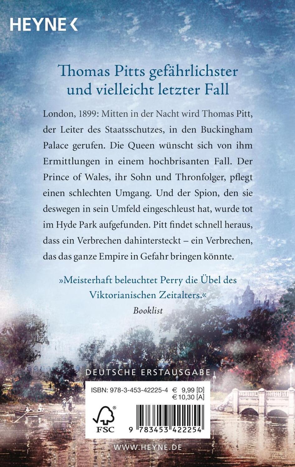 Bild: 9783453422254 | Letzte Stunde im Hyde Park | Ein Thomas-Pitt-Roman | Anne Perry | Buch