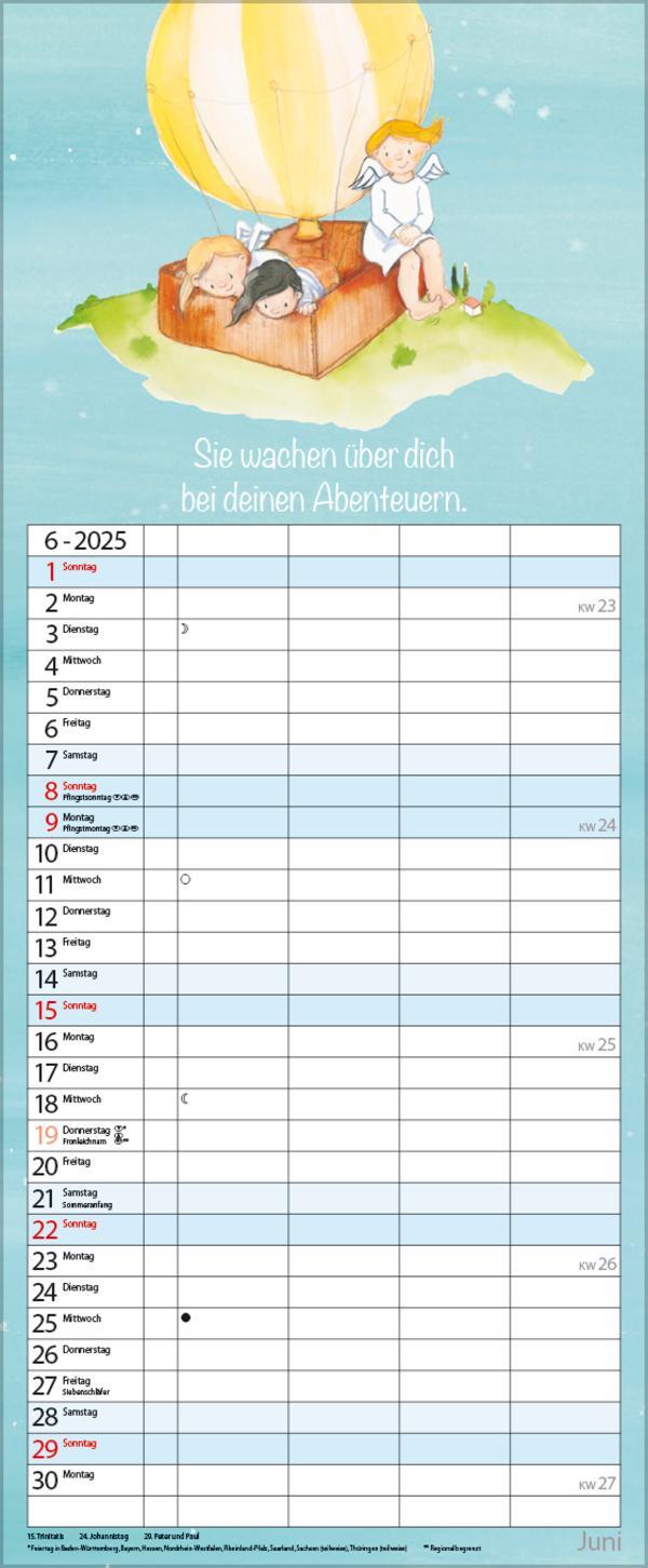 Bild: 9783731876847 | Familientimer Schutzengel 2025 | Verlag Korsch | Kalender | 14 S.