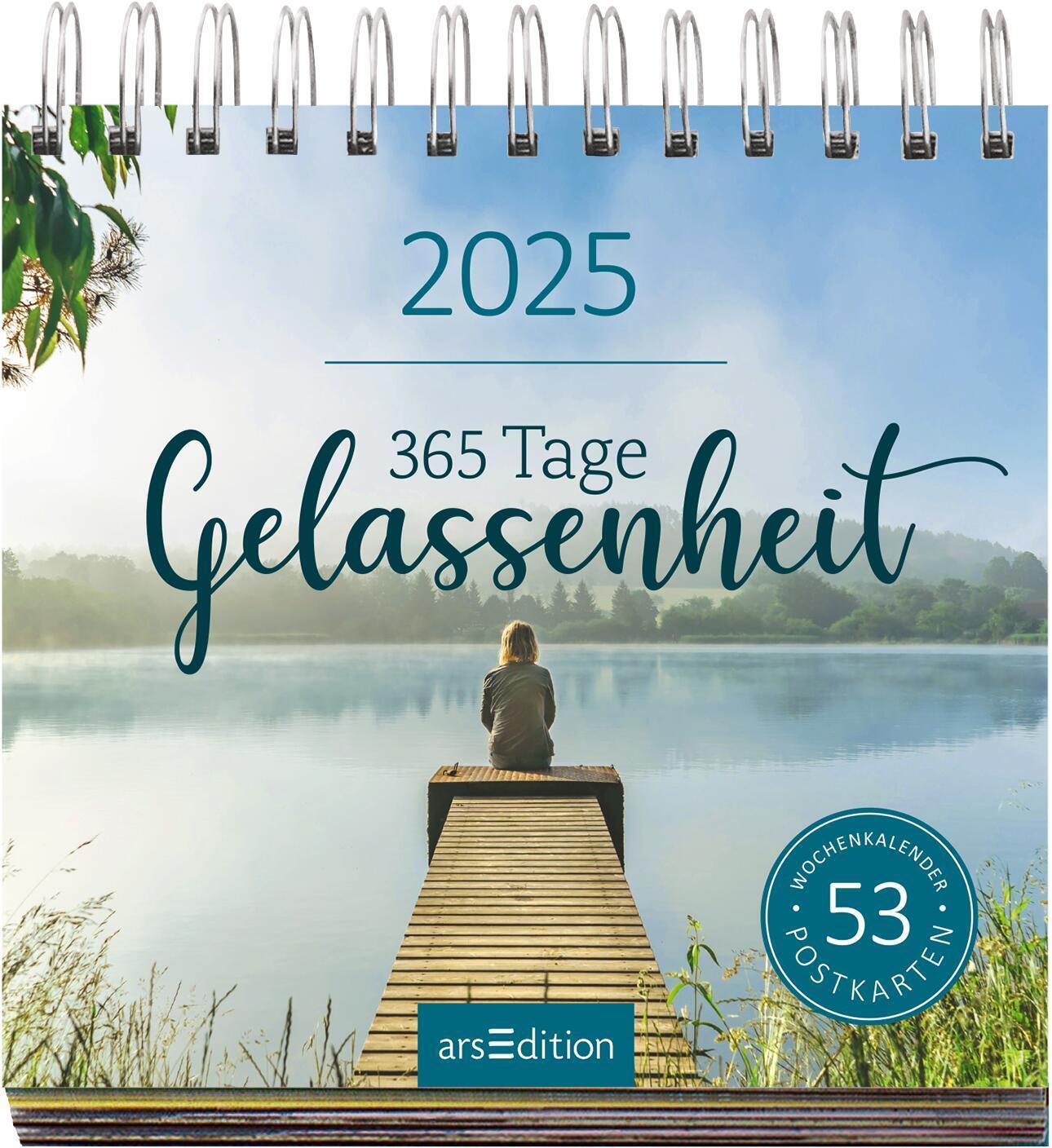 Bild: 4014489132714 | Postkartenkalender 365 Tage Gelassenheit 2025 | Kalender | 108 S.