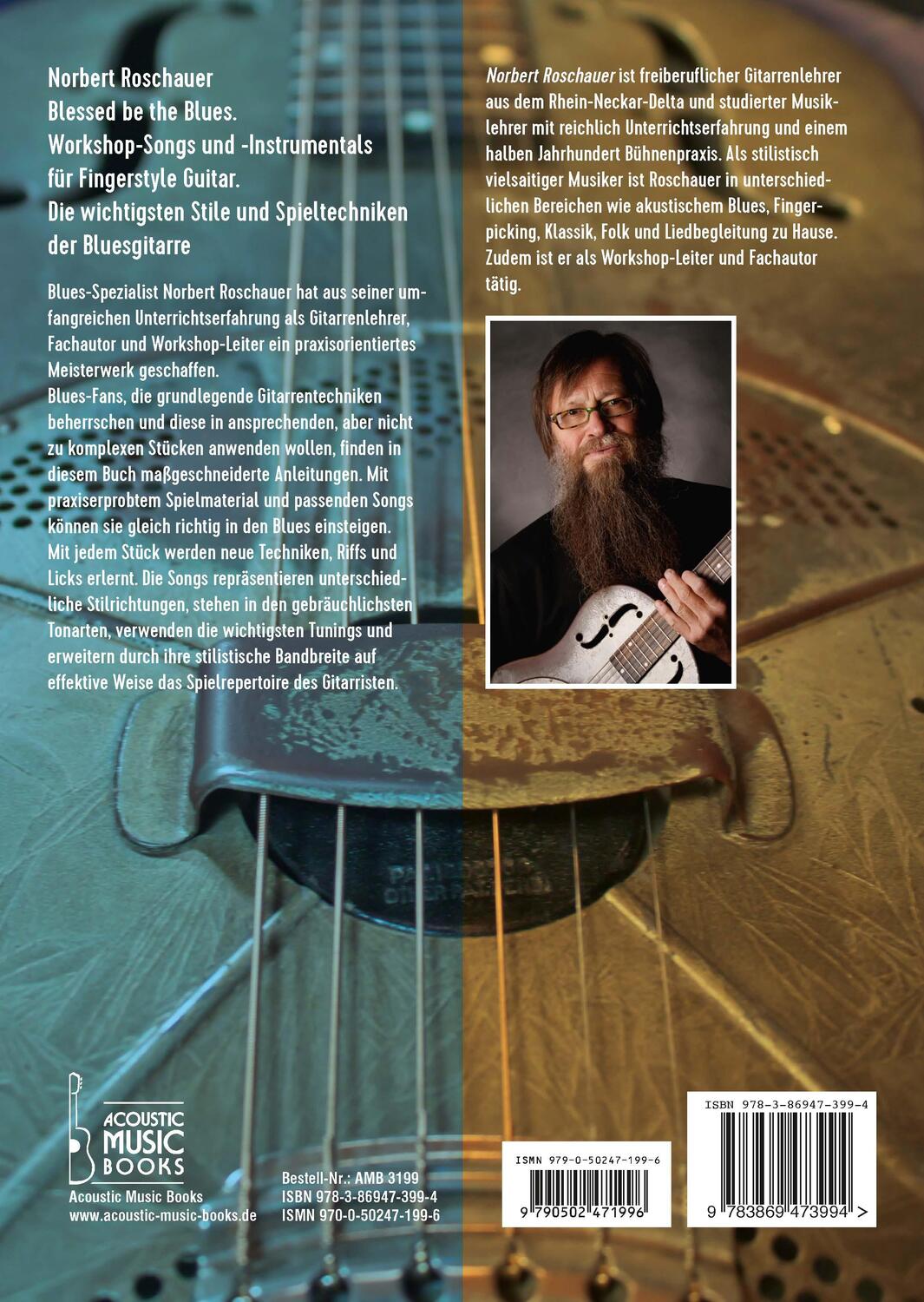 Rückseite: 9783869473994 | Blessed Be the Blues. Mit CD | Norbert Roschauer | Taschenbuch | 2020