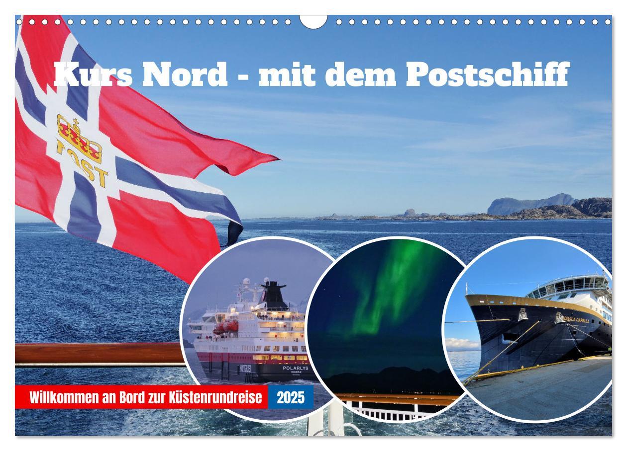 Cover: 9783457220634 | Kurs Nord - mit dem Postschiff (Wandkalender 2025 DIN A3 quer),...