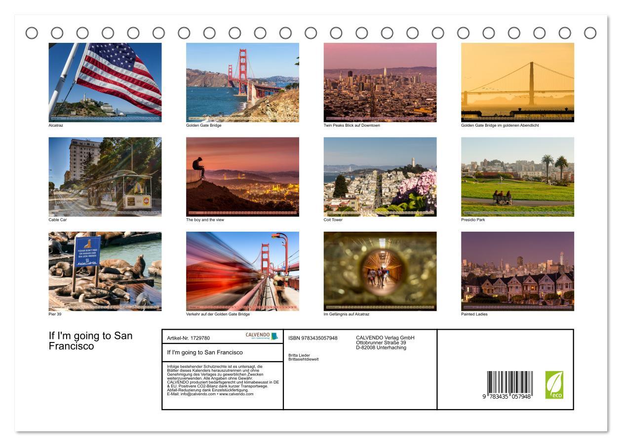 Bild: 9783435057948 | If I'm going to San Francisco (Tischkalender 2025 DIN A5 quer),...