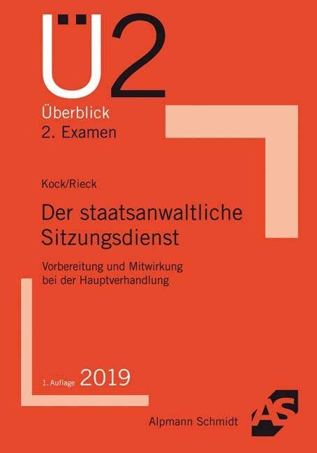 Cover: 9783867526258 | Der staatsanwaltliche Sitzungsdienst | Rainer Kock (u. a.) | Buch
