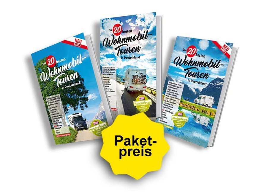 Cover: 9783928803892 | Die 20 besten Wohnmobiltouren in Deutschland. Bd. 1 - 3 | 2019
