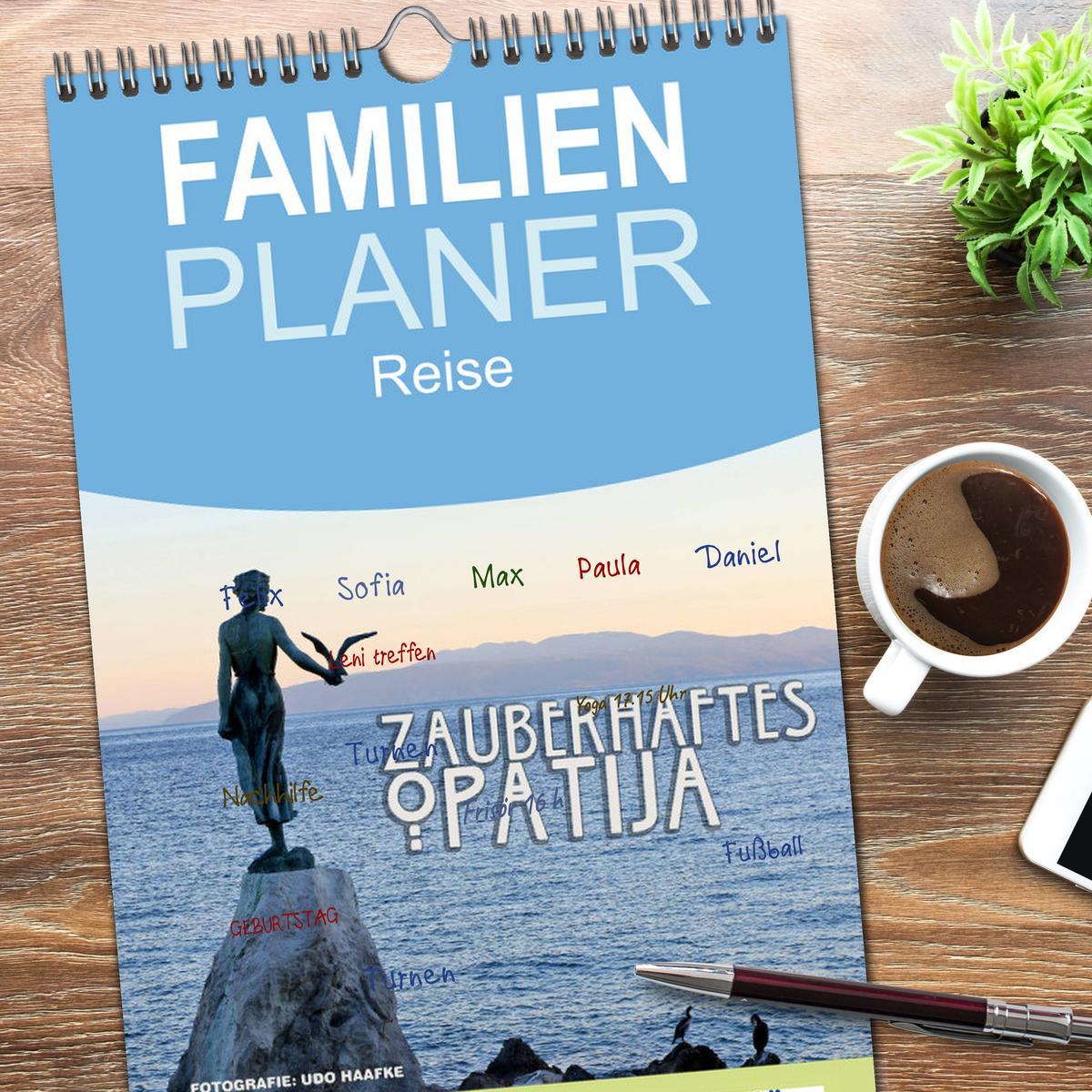 Bild: 9783457108567 | Familienplaner 2025 - Zauberhaftes Opatija mit 5 Spalten...