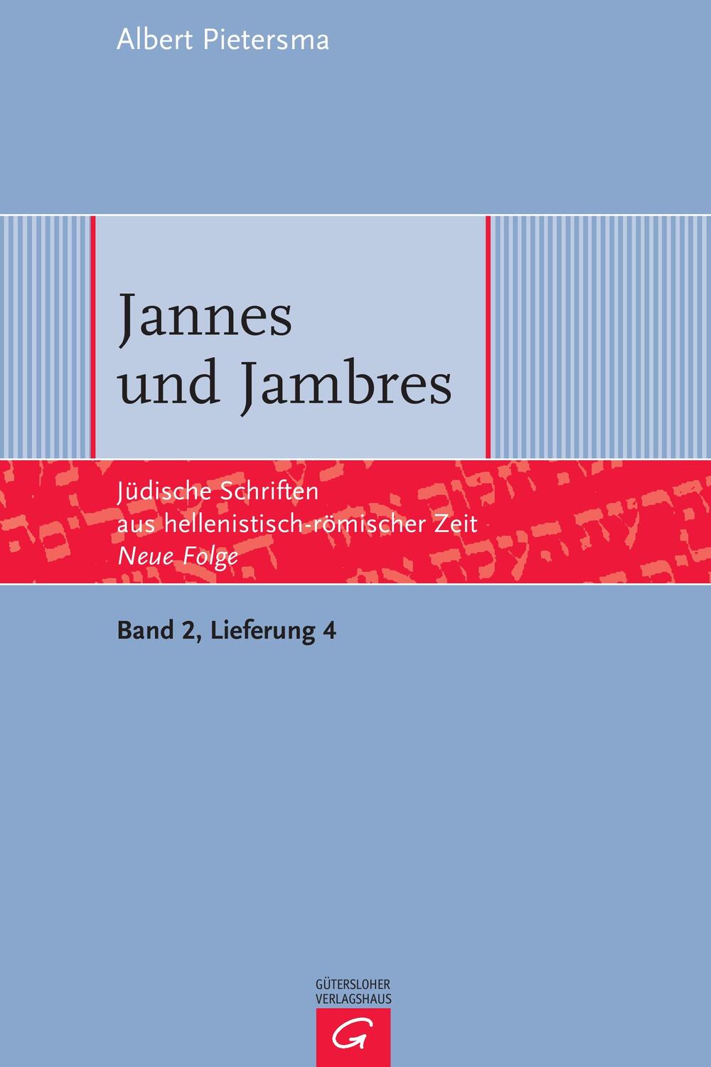 Cover: 9783579052489 | Jannes und Jambres | Albert Pietersma | Taschenbuch | Paperback | 2013