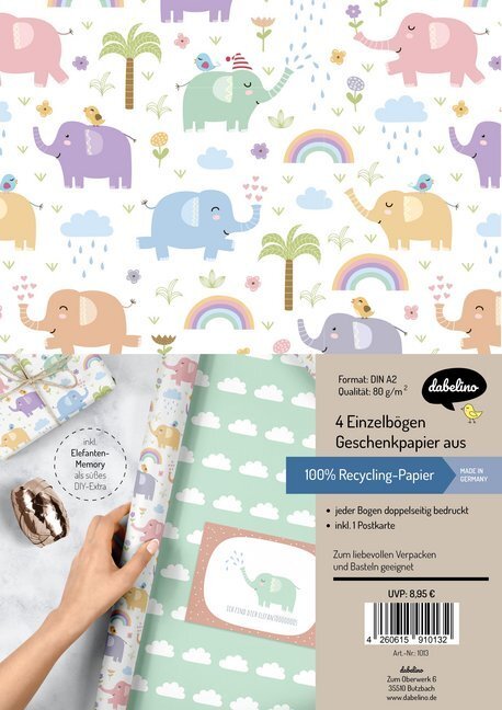 Cover: 4260615910132 | Geschenkpapier-Set Elefanten | Stück | 4 S. | Deutsch | 2018