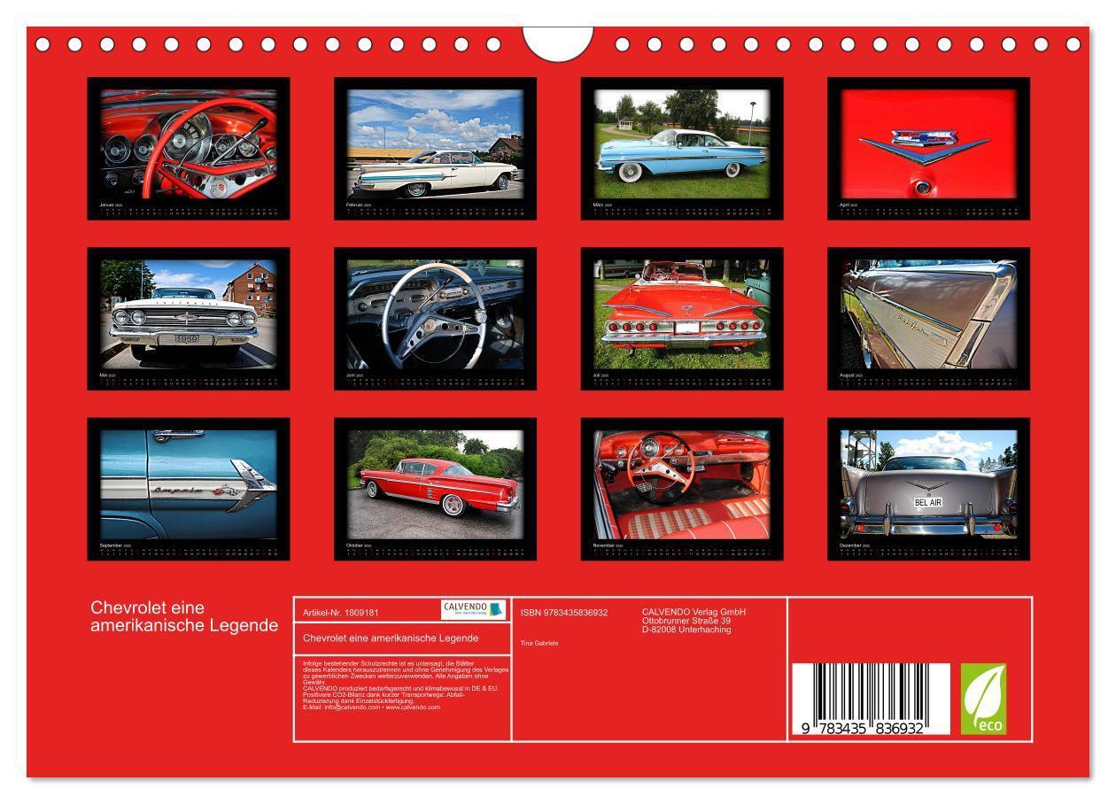 Bild: 9783435836932 | Chevrolet eine amerikanische Legende (Wandkalender 2025 DIN A4...