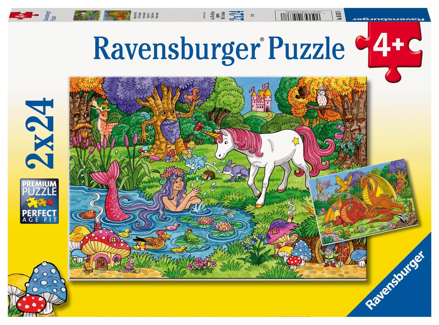 Cover: 4005556056378 | Ravensburger Kinderpuzzle - Magischer Wald - 2x24 Teile Puzzle für...