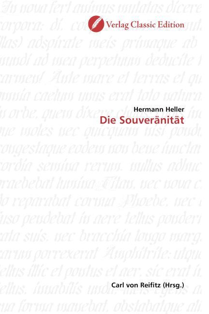Cover: 9783869322131 | Die Souveränität | Hermann Heller | Taschenbuch | EAN 9783869322131