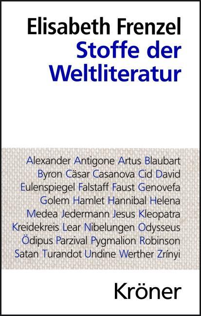 Cover: 9783520300102 | Stoffe der Weltliteratur | Elisabeth Frenzel | Buch | Deutsch | 2001