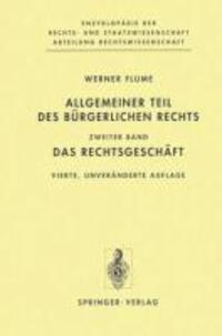 Cover: 9783540552116 | Allgemeiner Teil des Bürgerlichen Rechts | Werner Flume | Buch | 1992