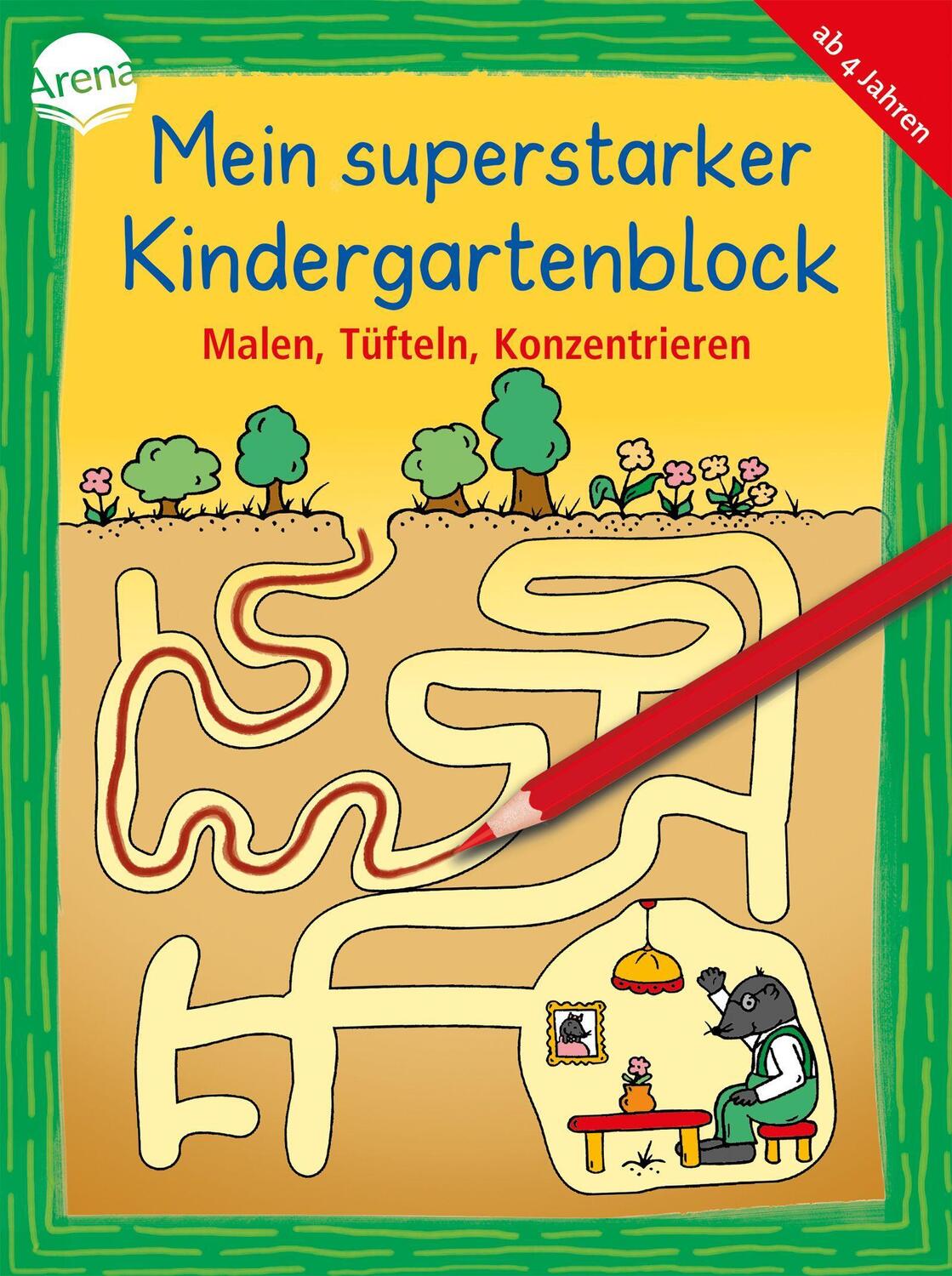 Cover: 9783401716305 | Mein superstarker Kindergartenblock. Malen, Tüfteln, Konzentrieren
