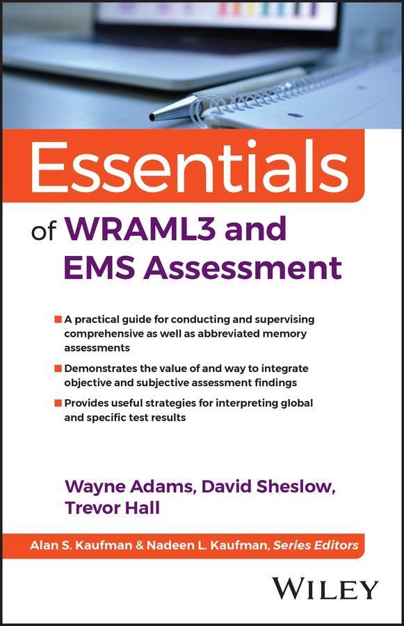 Cover: 9781119987819 | Essentials of Wraml3 and EMS Assessment | Wayne Adams (u. a.) | Buch
