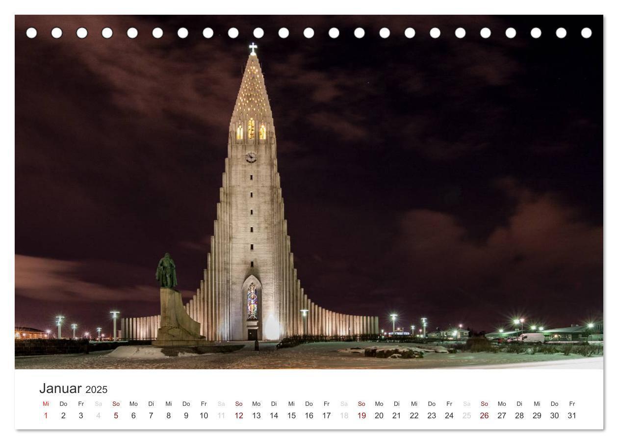 Bild: 9783435776450 | Reykjavìk 64° 08' N (Tischkalender 2025 DIN A5 quer), CALVENDO...