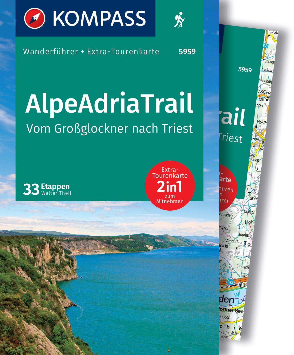 Cover: 9783991541899 | KOMPASS Wanderführer AlpeAdriaTrail, Vom Großglockner nach Triest,...