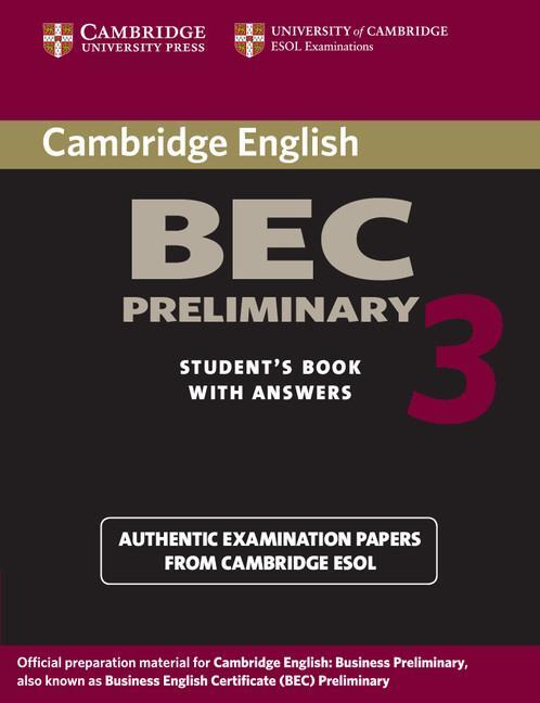 Cover: 9780521671958 | Cambridge BEC Preliminary 3 with Answers | Cambridge Esol | Buch