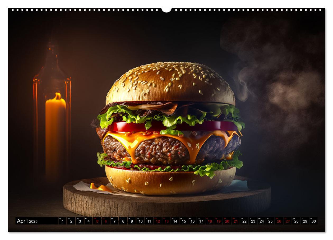 Bild: 9783383912214 | Burgerfood (Wandkalender 2025 DIN A2 quer), CALVENDO Monatskalender