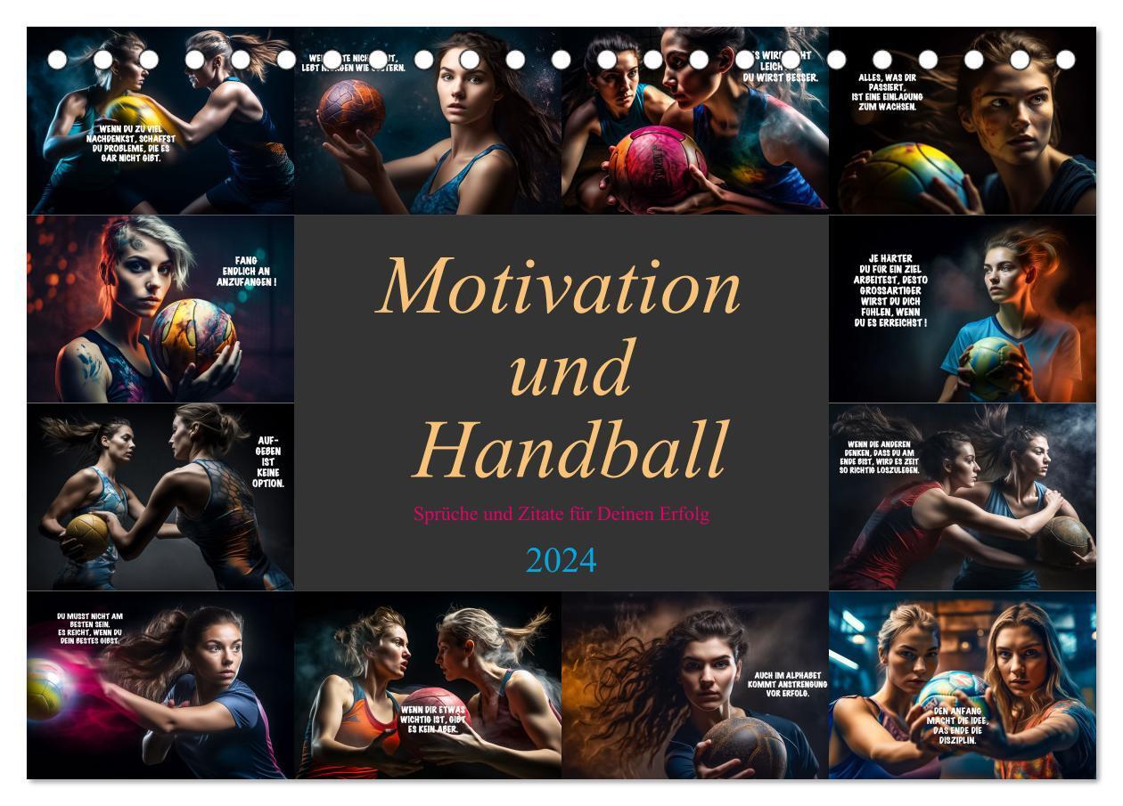 Cover: 9783675734876 | Motivation und Handball (Tischkalender 2024 DIN A5 quer), CALVENDO...