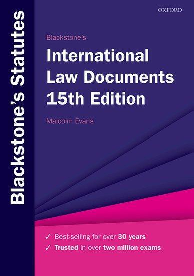Cover: 9780198867081 | Blackstone's International Law Documents | Malcolm D. Evans | Buch