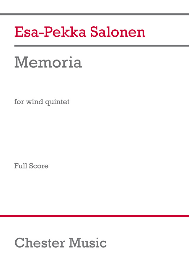 Cover: 9781785584398 | Memoria for Wind Quintet | Esa-Pekka Salonen | Partitur | 2004
