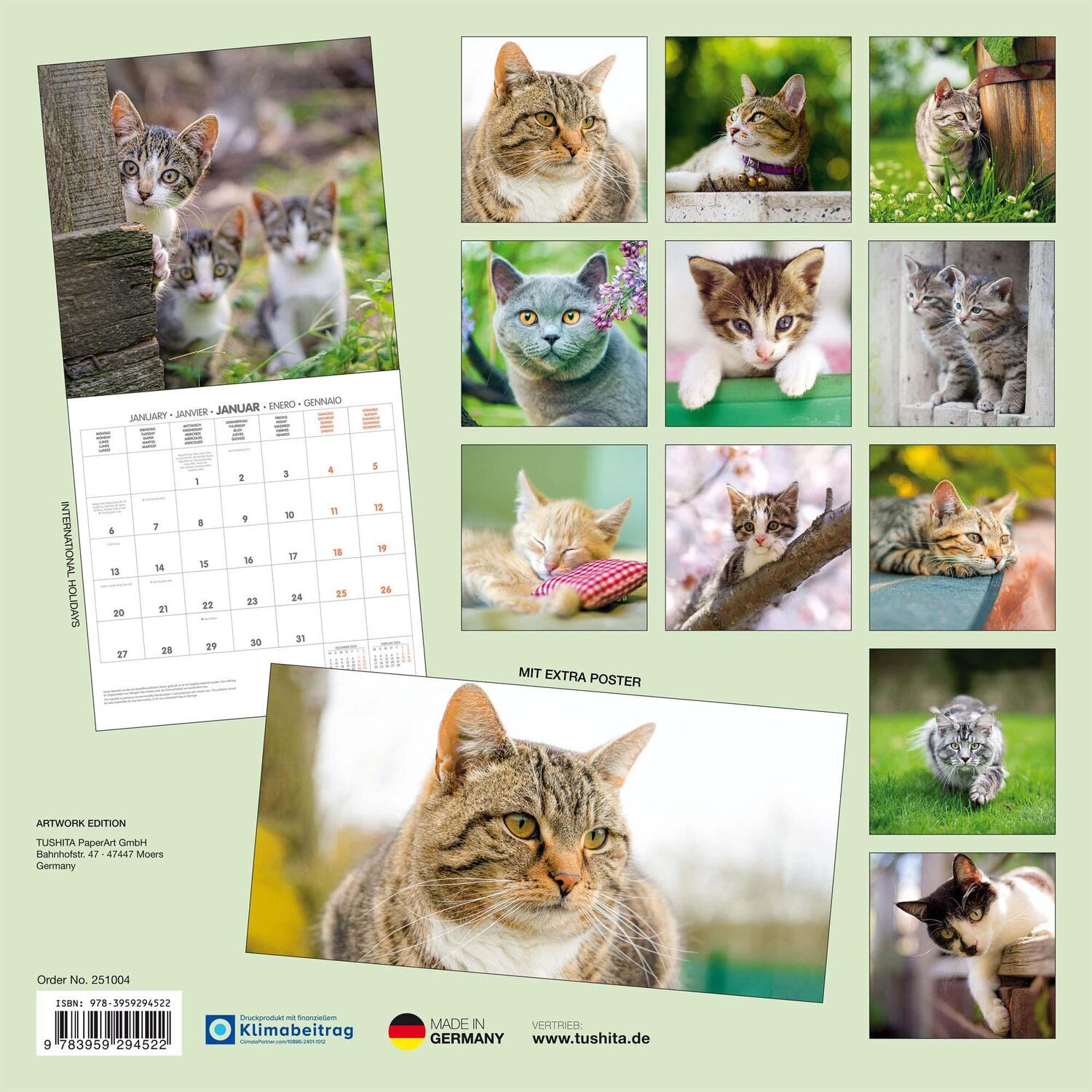 Rückseite: 9783959294522 | Cats/Katzen 2025 | Kalender 2025 | Kalender | Artwork Edition | 28 S.