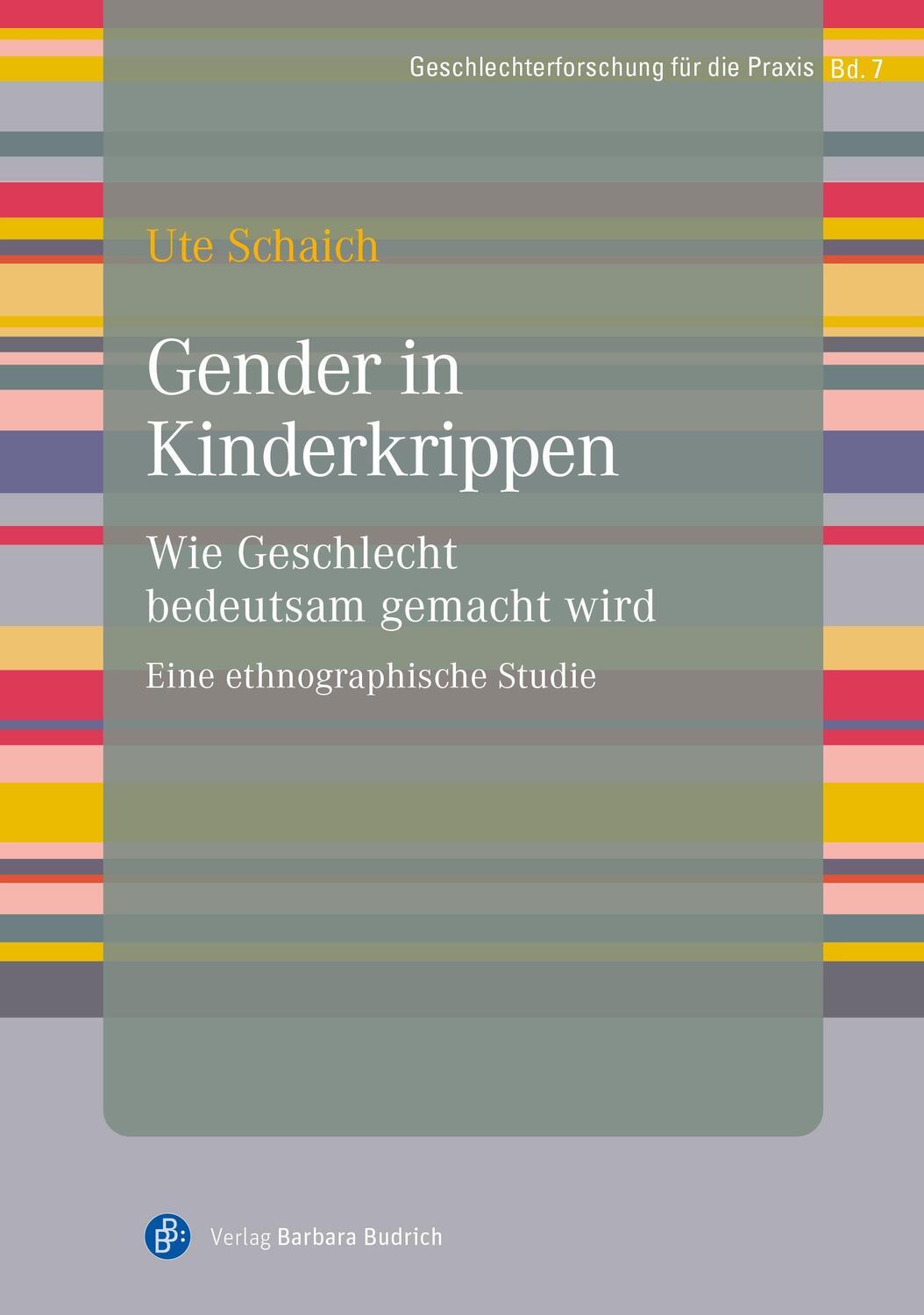 Cover: 9783847426929 | Gender in Kinderkrippen | Ute Schaich | Taschenbuch | Deutsch | 2023