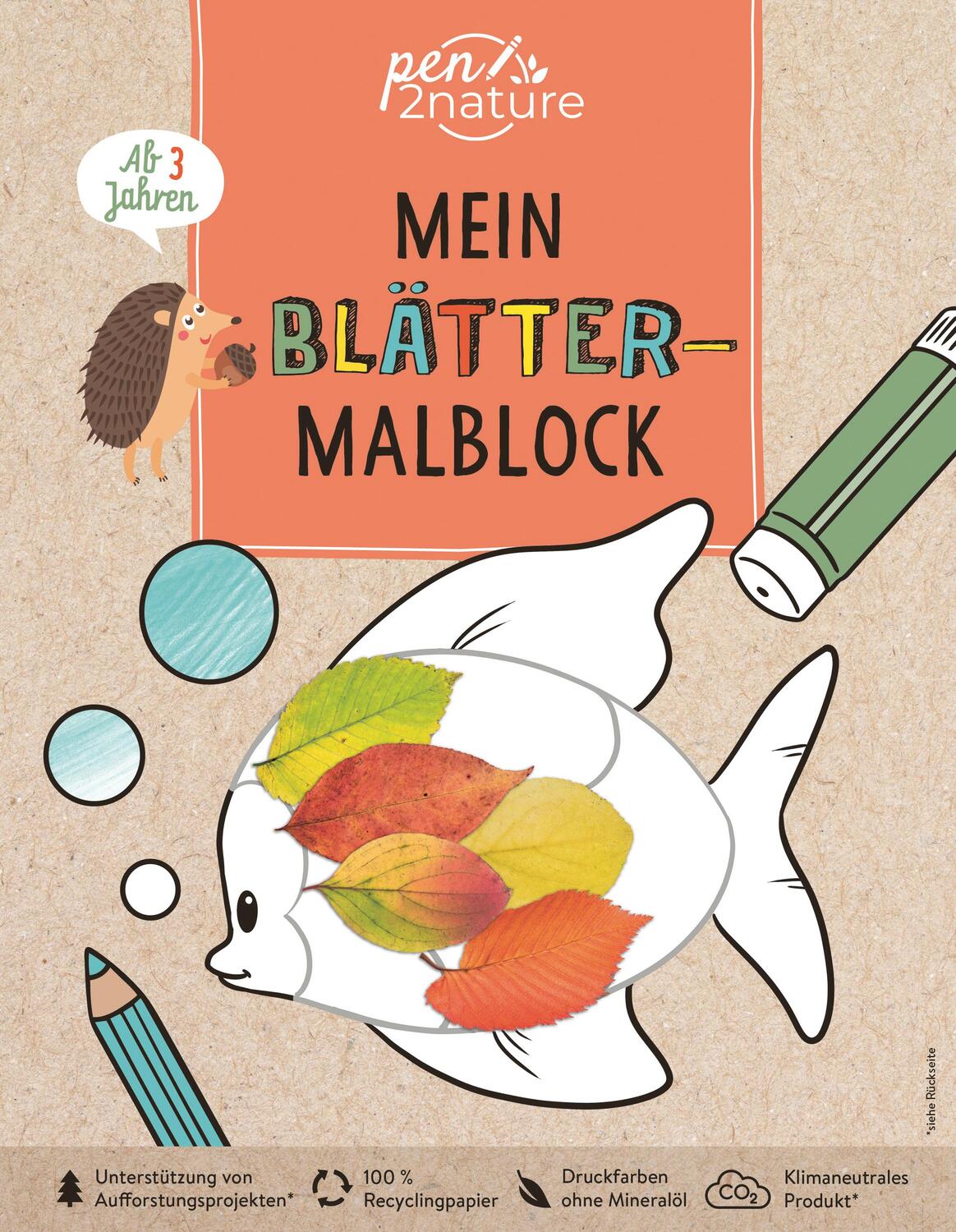 Cover: 9783987640520 | Mein Blätter-Malblock. Für Kinder ab 3 Jahren | Pen2nature | Buch