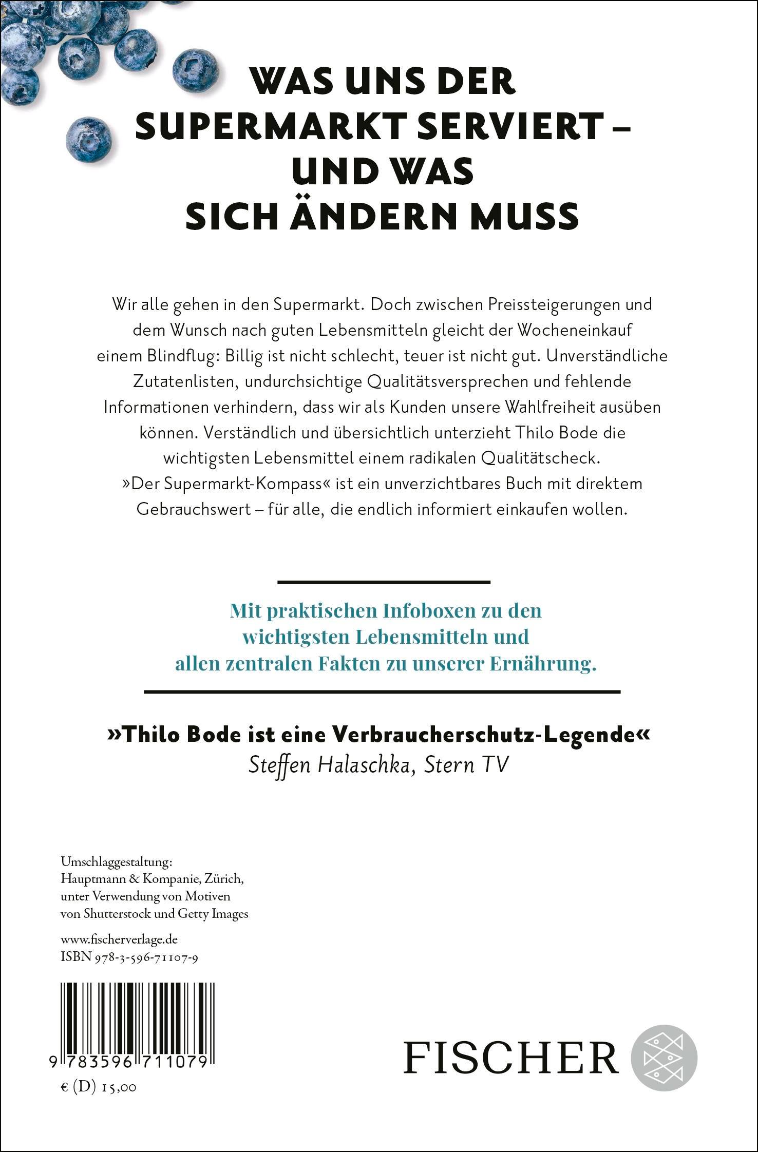 Rückseite: 9783596711079 | Der Supermarkt-Kompass | Informiert einkaufen, was wir essen | Bode