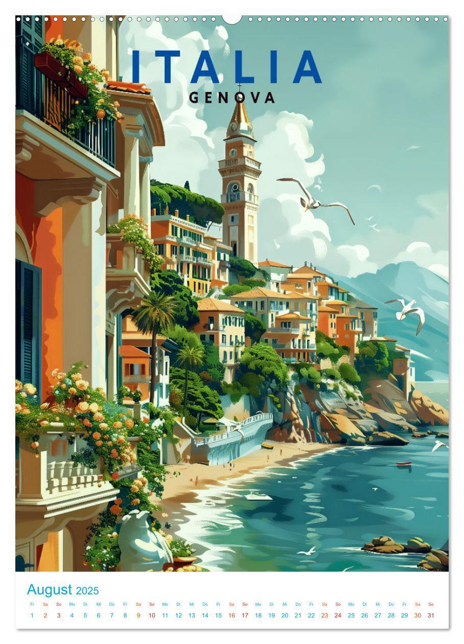 Bild: 9783457130308 | Italien - Old School Poster Style (Wandkalender 2025 DIN A2 hoch),...