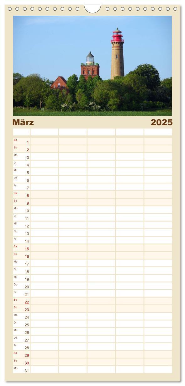 Bild: 9783457122532 | Familienplaner 2025 - Rügen PUR mit 5 Spalten (Wandkalender, 21 x...