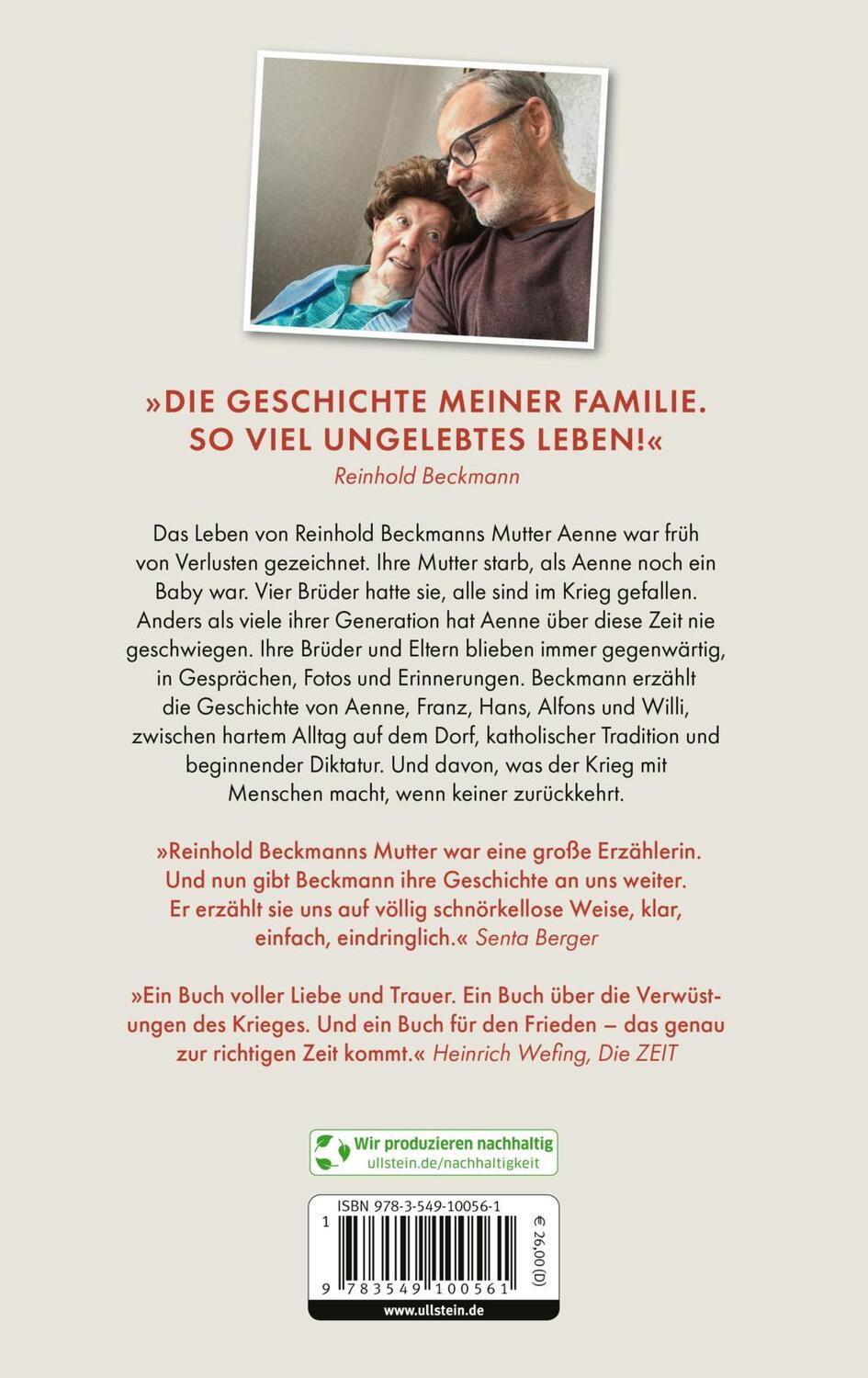 Rückseite: 9783549100561 | Aenne und ihre Brüder | Reinhold Beckmann | Buch | 352 S. | Deutsch