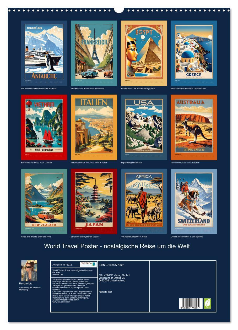 Bild: 9783383770661 | World Travel Poster - nostalgische Reise um die Welt (Wandkalender...