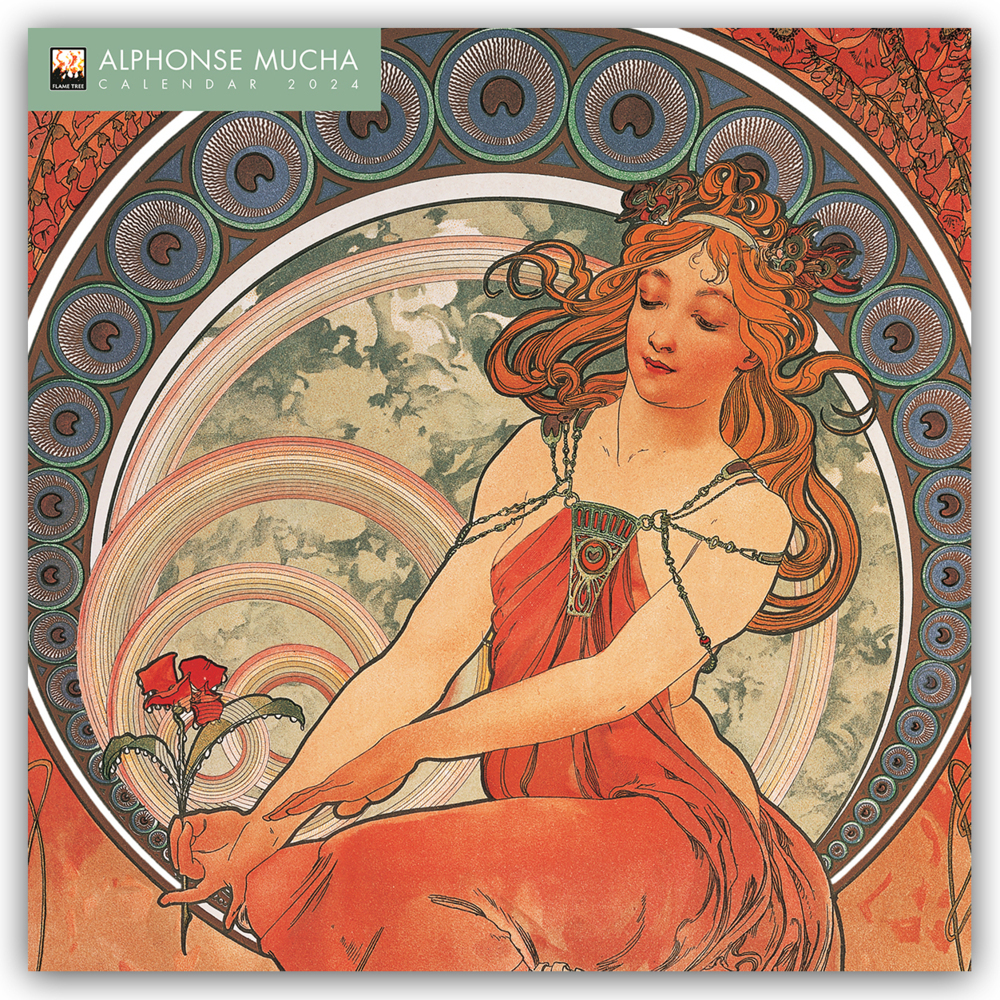 Cover: 9781804173862 | Alphonse Mucha - Alfons Mucha 2024 | Flame Tree Publishing | Kalender
