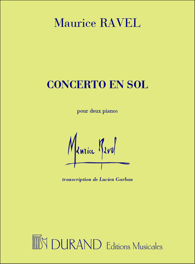 Cover: 9790044076796 | Concerto En Sol | Editions Durand | EAN 9790044076796