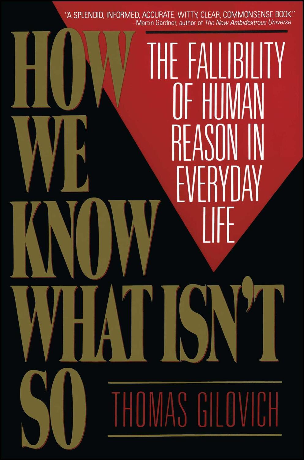 Cover: 9780029117064 | How We Know What Isn't So | Thomas Gilovich | Taschenbuch | Englisch