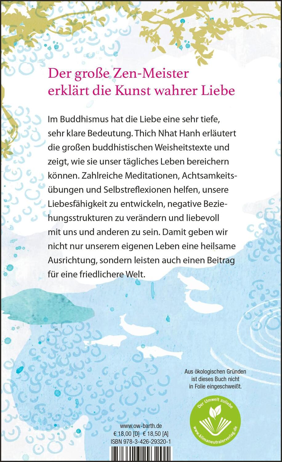 Rückseite: 9783426293201 | Die Lehre des Buddha über die Liebe | Thich Nhat Hanh | Buch | 208 S.